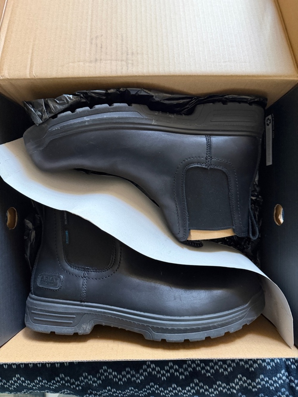 Ariat Work - Men's Black Slip-On Work Boots - Steel Toe